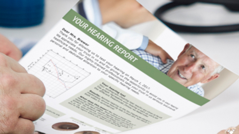 Madsen A450 PC based audiometer customized reports