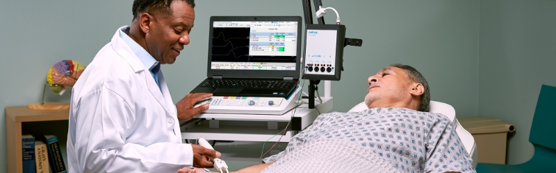 Man undergoing an EMG test with UltraPro